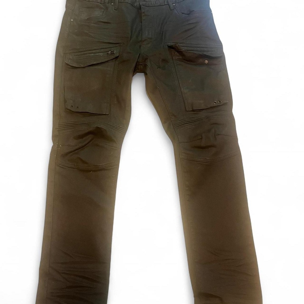 Men Black Smoke Rise Striaght Leg Pants Streetwear